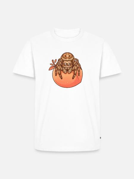 Pfirsich Springspinne Spinne - Männer Premium Bio T-Shirt - Weiß