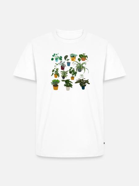 Zimmerpflanzen - Männer Premium Bio T-Shirt - Weiß