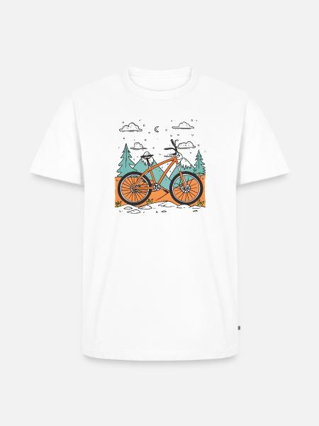 Mountainbiken - Männer Premium Bio T-Shirt - Weiß