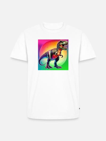 Dinosaurier - Männer Premium Bio T-Shirt - Weiß