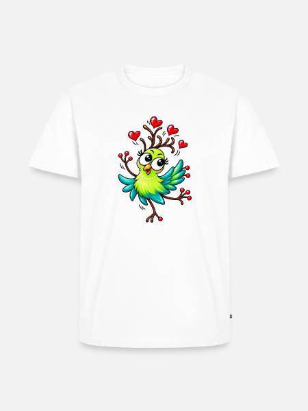 Olga die Liebesflatterin - Männer Premium Bio T-Shirt - Weiß