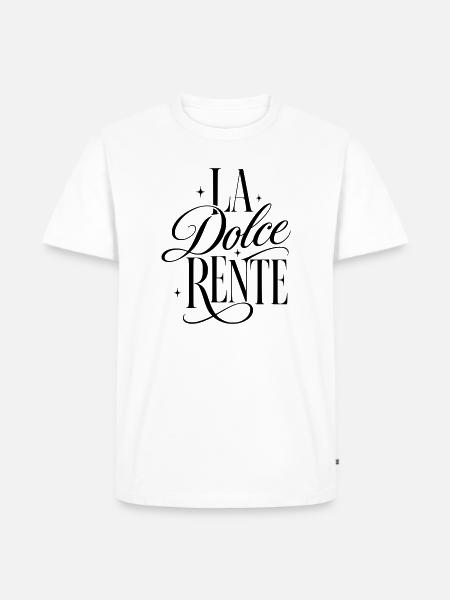 LA DOLCE RENTE! - Männer Premium Bio T-Shirt - Weiß