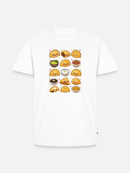 Kawaii Empanadas | Teigtaschen & Snacks - Männer Premium Bio T-Shirt - Weiß