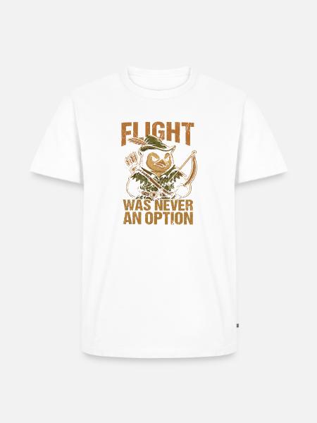 Flucht war nie eine Option - Männer Premium Bio T-Shirt - Weiß