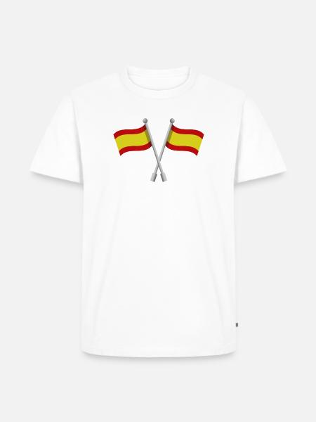 Spanische Flagge - Männer Premium Bio T-Shirt - Weiß