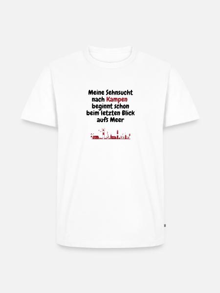 Sehnsucht nach Kampen auf Sylt - Männer Premium Bio T-Shirt - Weiß