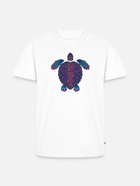 Alebrije-Schildkröte - Männer Premium Bio T-Shirt - Weiß