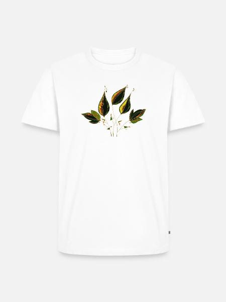 Blätter - Männer Premium Bio T-Shirt - Weiß