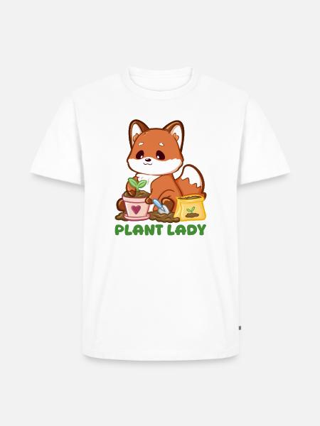 Kleiner Fuchs Pflanzenglück - Männer Premium Bio T-Shirt - Weiß