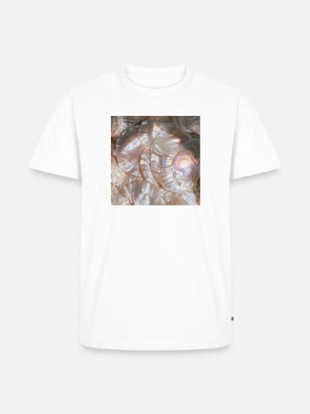 Abstrakte perlmuttartige Perle - Männer Premium Bio T-Shirt - Weiß