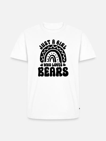 Bärenliebe Boho Spruch - Männer Premium Bio T-Shirt - Weiß