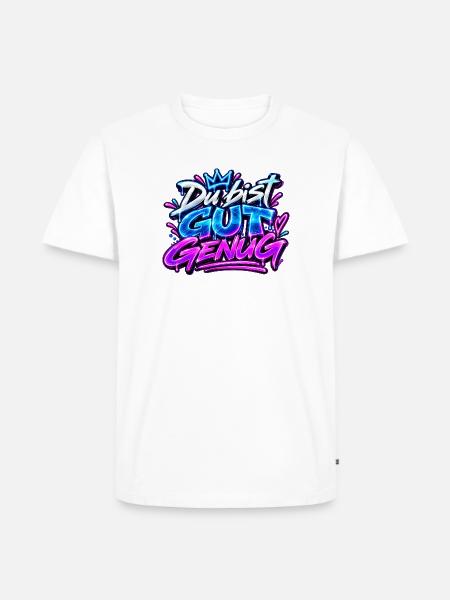 Du bist gut genug - Männer Premium Bio T-Shirt - Weiß