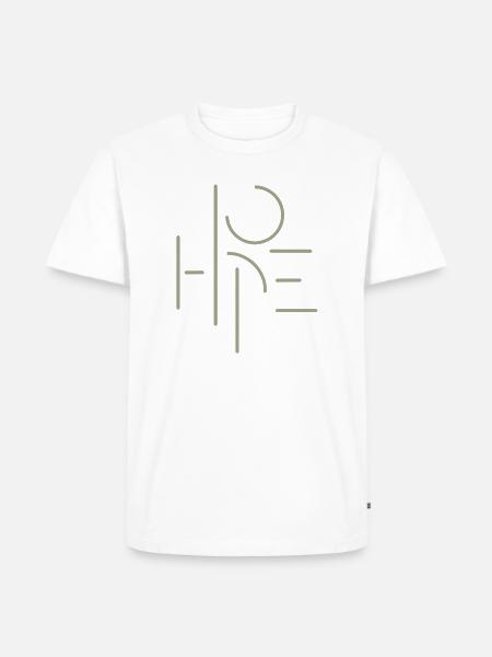 HOPE – Typografie Design - Männer Premium Bio T-Shirt - Weiß