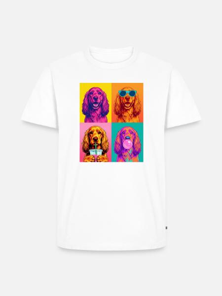 Hunde Cocker Spaniel Hund - Männer Premium Bio T-Shirt - Weiß