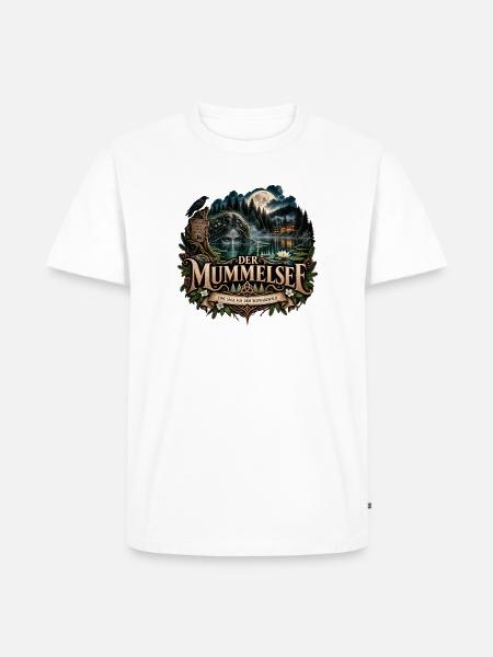 Der Mummelsee – Schwarzwälder Sage - Männer Premium Bio T-Shirt - Weiß