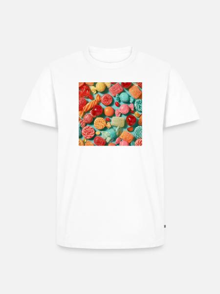 Retro-Pop-Süße Ausbrüche - Männer Premium Bio T-Shirt - Weiß