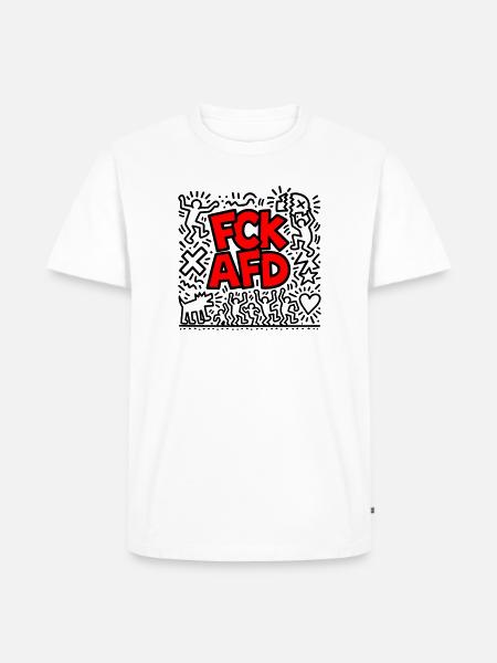 FCK AFD - Männer Premium Bio T-Shirt - Weiß