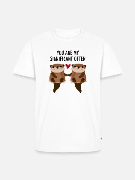 Otterliebe im Doppelpack - Männer Premium Bio T-Shirt - Weiß