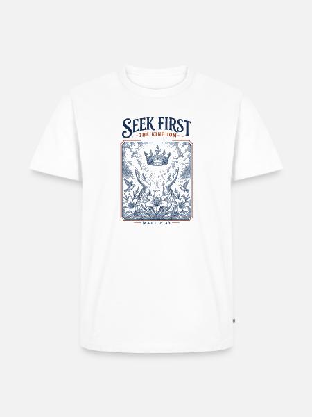 Suche zuerst das Reich - Männer Premium Bio T-Shirt - Weiß