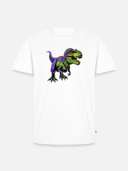 Dinosaurier - Männer Premium Bio T-Shirt - Weiß