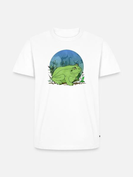 Frosch - Männer Premium Bio T-Shirt - Weiß