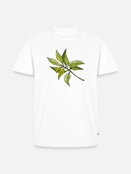 Blätter - Männer Premium Bio T-Shirt - Weiß