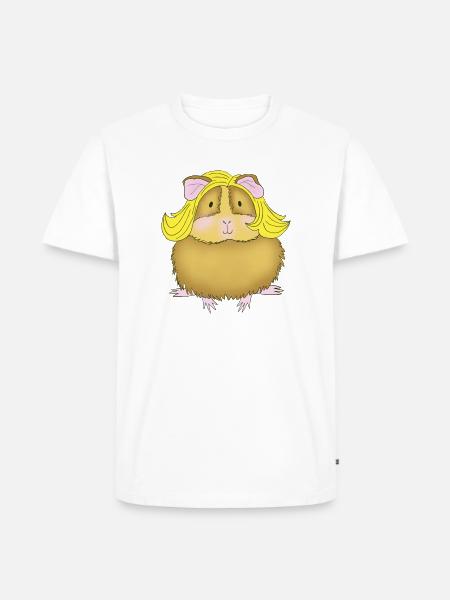 Meerschweinchen Blond Glamour - Männer Premium Bio T-Shirt - Weiß