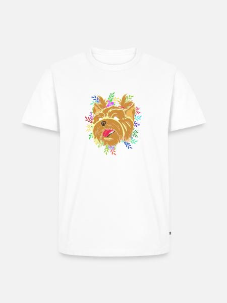 Yorkshire Terrier - Männer Premium Bio T-Shirt - Weiß