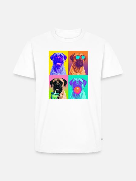 Hunde Mastiff Hund - Männer Premium Bio T-Shirt - Weiß