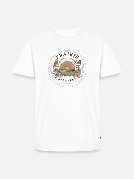Prairie Stewards Native Prairie - Männer Premium Bio T-Shirt - Weiß