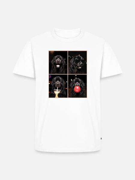 Hunde Neufundländer Hund - Männer Premium Bio T-Shirt - Weiß
