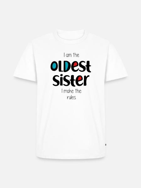älteste Schwester - Männer Premium Bio T-Shirt - Weiß