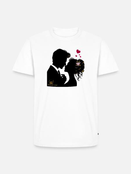 Hochzeit Brautpaar - Männer Premium Bio T-Shirt - Weiß