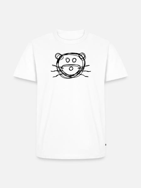Otter handgezeichnet - Männer Premium Bio T-Shirt - Weiß