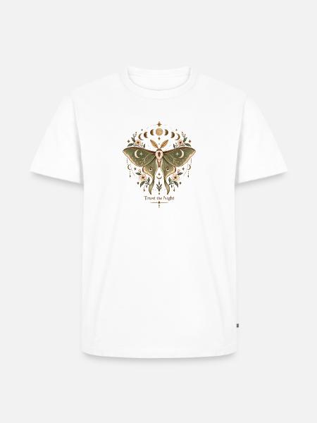 Mondfalter der Nacht - Männer Premium Bio T-Shirt - Weiß