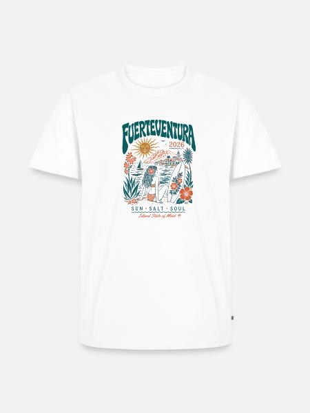 Fuerteventura Surfstrand 2026 - Männer Premium Bio T-Shirt - Weiß