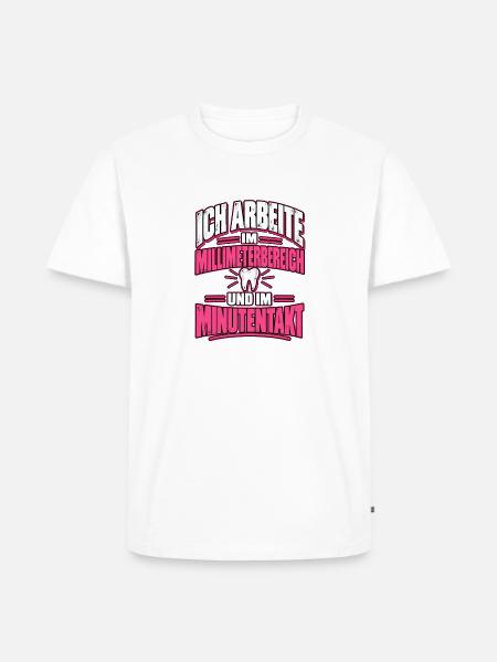 Zahnmedizinische Fachangestellte - Männer Premium Bio T-Shirt - Weiß
