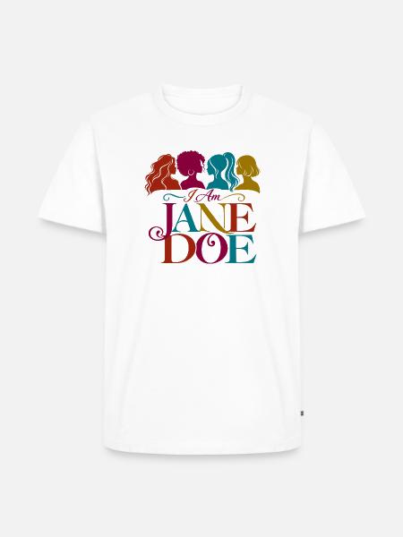 Ich bin Jane Doe Regenbogenporträt - Männer Premium Bio T-Shirt - Weiß