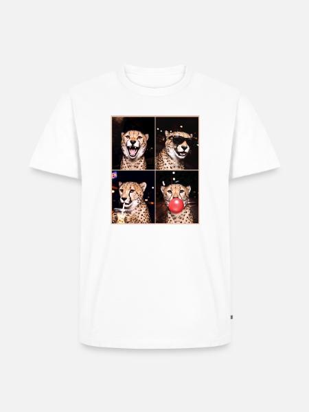 Geparde Gepard - Männer Premium Bio T-Shirt - Weiß