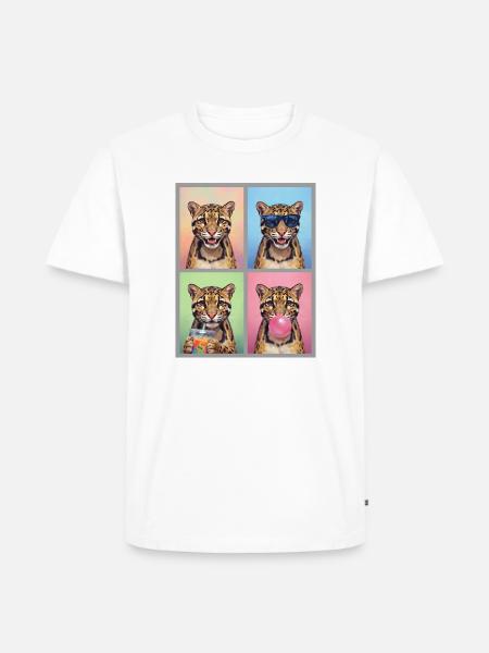 Nebelparder Clouded Leopard - Männer Premium Bio T-Shirt - Weiß