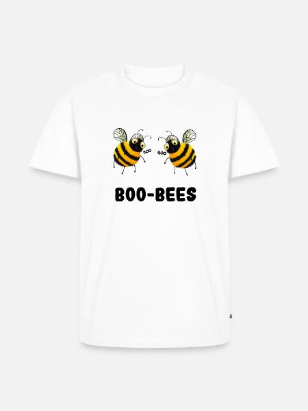 Boo-Bees - Zwei Bienen sagen Boo - Männer Premium Bio T-Shirt - Weiß