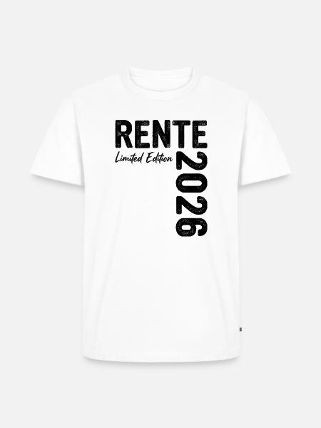 Rente 2026 Limited Edition Ruhestand - Männer Premium Bio T-Shirt - Weiß