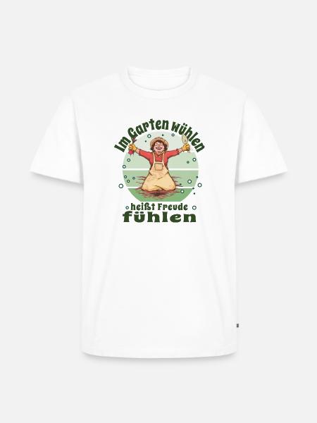 Gärtner Pflanzen Kleingärtner Schrebergarten - Männer Premium Bio T-Shirt - Weiß