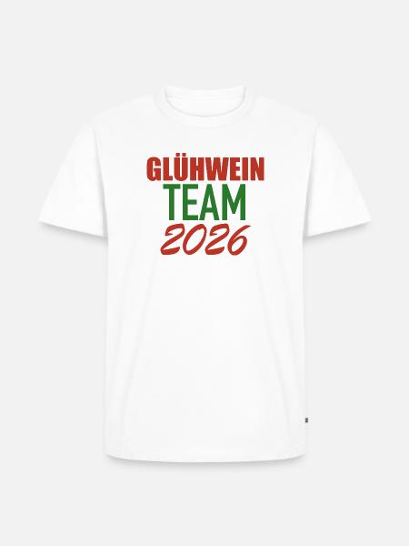Glühwein Team 2026 - Männer Premium Bio T-Shirt - Weiß