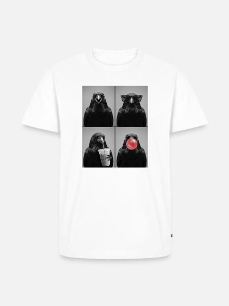 Krähen Krähe - Männer Premium Bio T-Shirt - Weiß