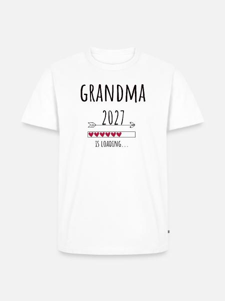Pregnancy Announcement – Oma 2027 Geschenk - Männer Premium Bio T-Shirt - Weiß