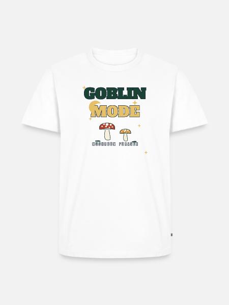 Goblin-Modus Pilzsammler - Männer Premium Bio T-Shirt - Weiß
