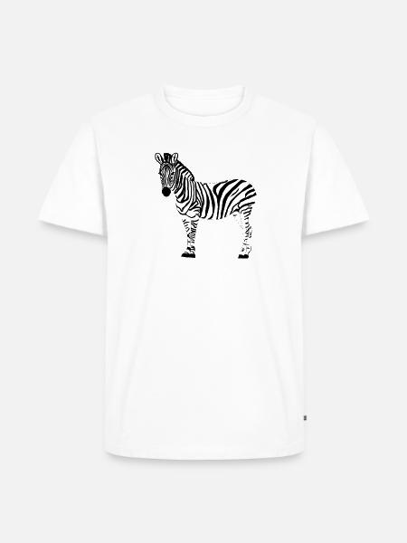 Zebrastreifen - Männer Premium Bio T-Shirt - Weiß