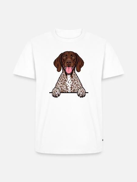 Deutsch Kurzhaar - Männer Premium Bio T-Shirt - Weiß