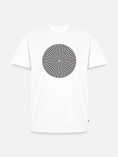 Radiales Pulsmuster - Männer Premium Bio T-Shirt - Weiß